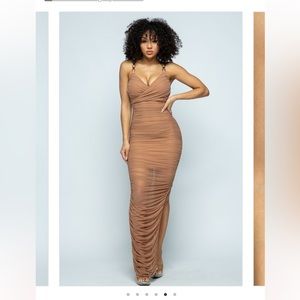 HERA Collection Nude Rouche Dress